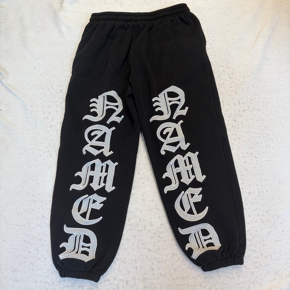 Named Collective Sweatpants Unisex Large Black Rhinestone Target Logo Graphic